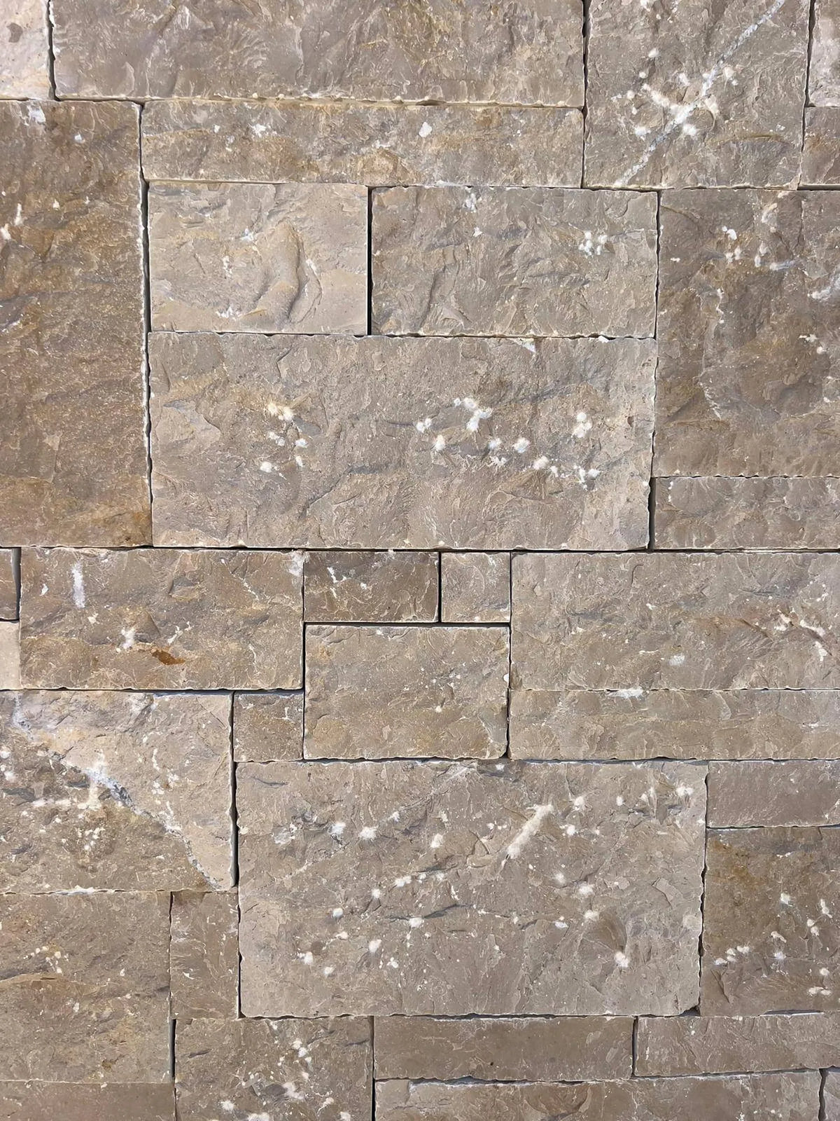 Parement rectangulaire en pierre beige