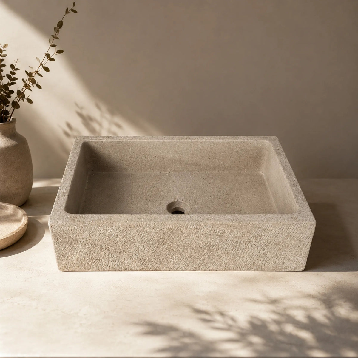 Vasque à poser en pierre Atlas beige